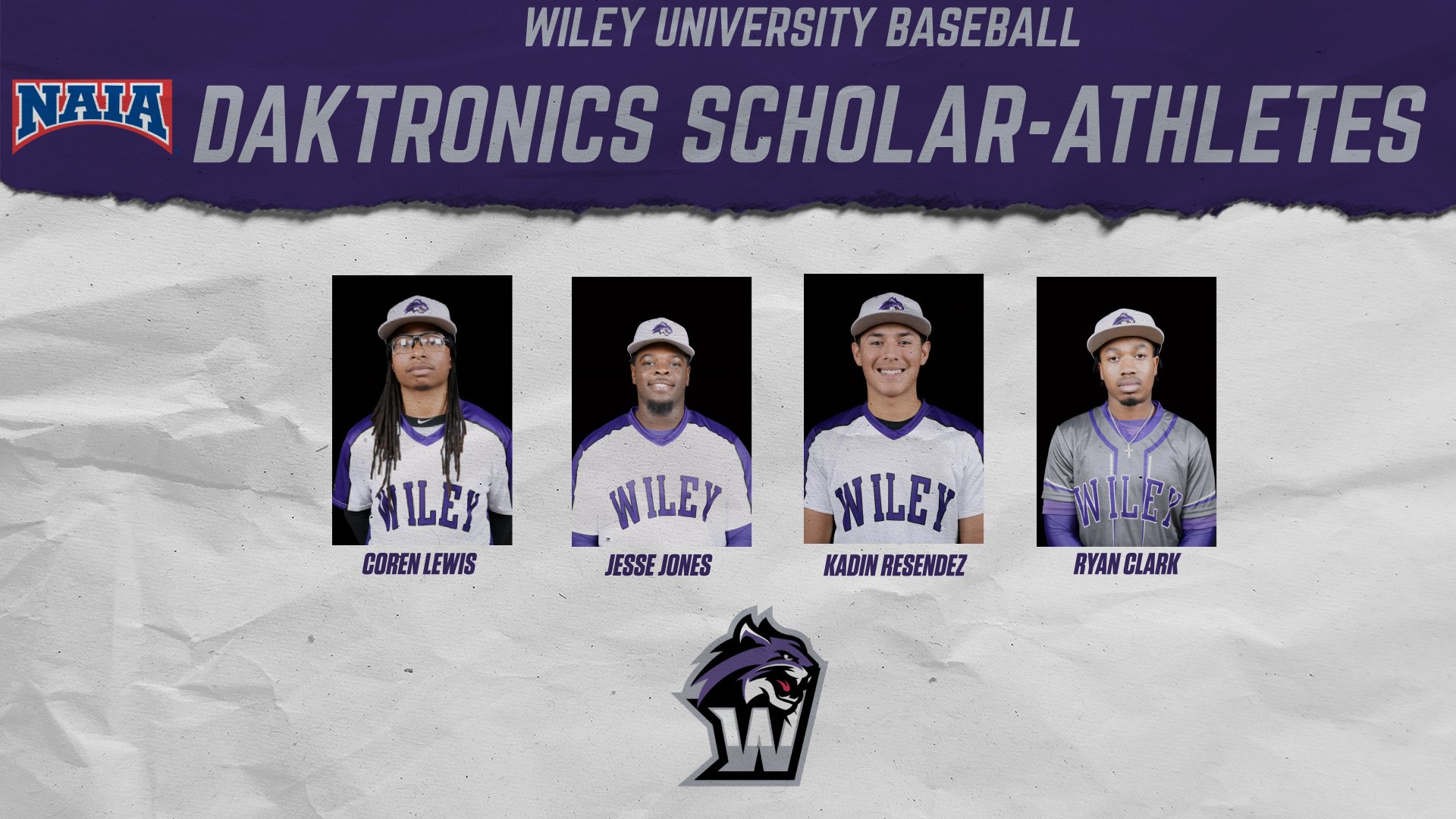 The athletes maintained a cumulative GPA of 3.5 or higher and are at least in their second season of competing.