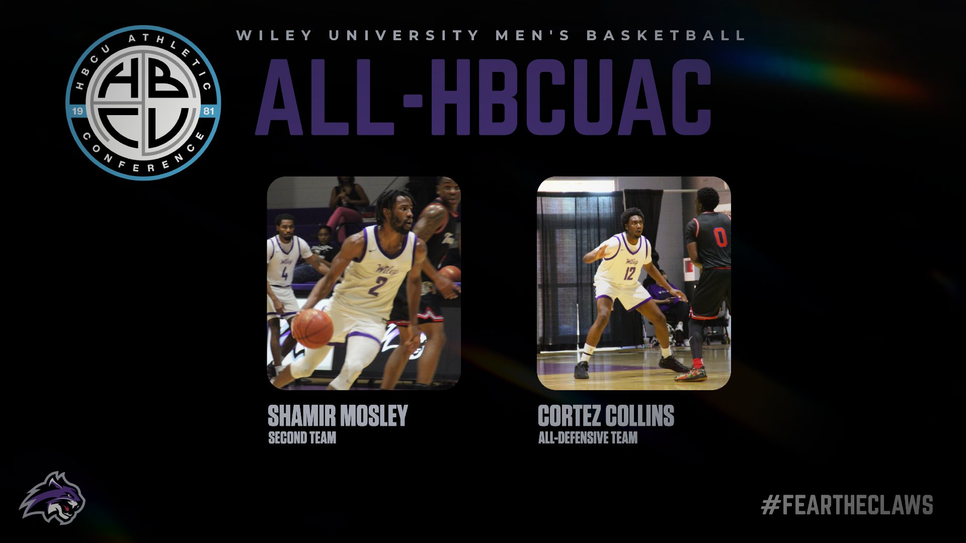 Shamir Mosley and Cortez Collins both won HBCUAC Player of the Week Awards.