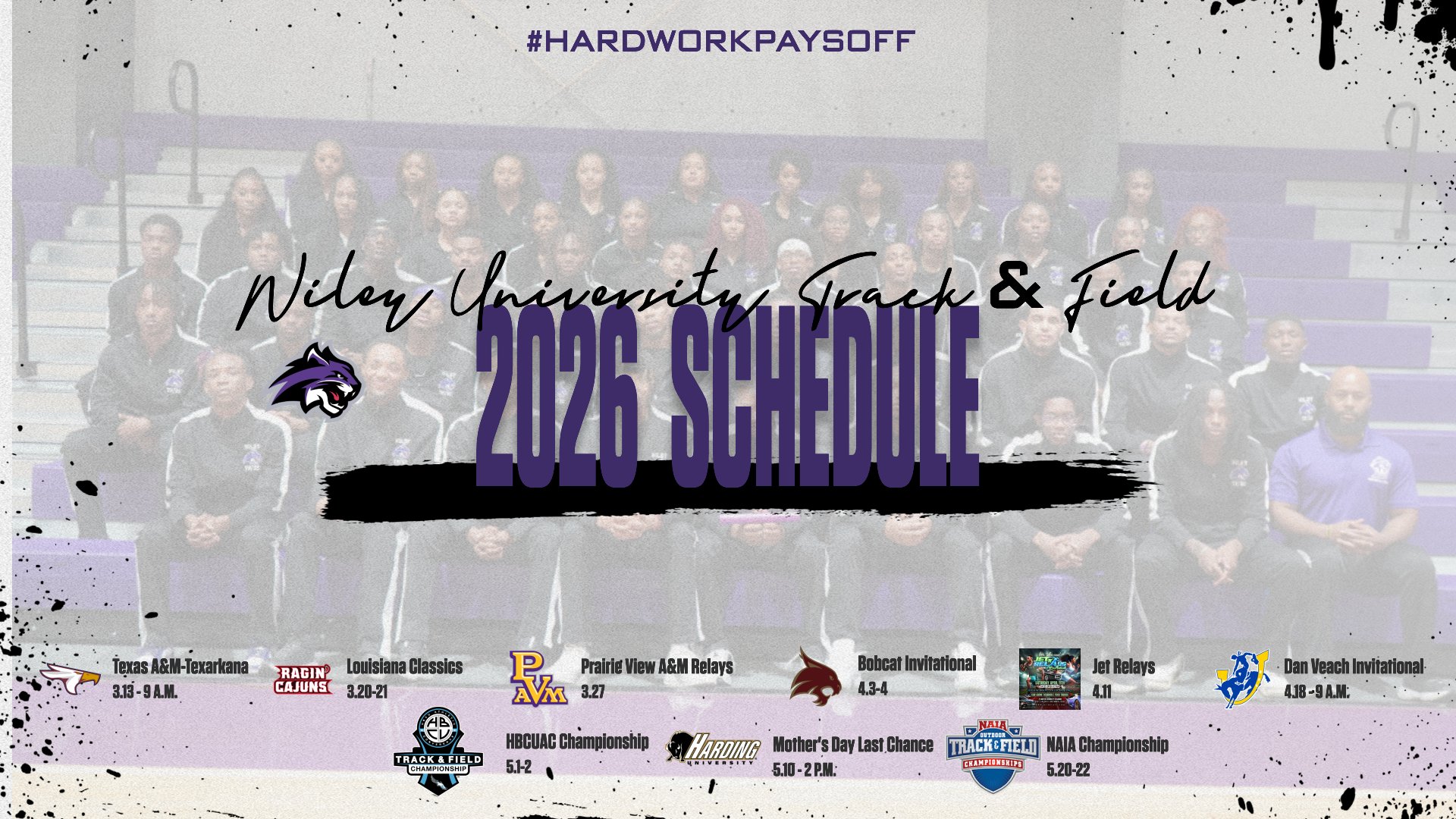 The Wildcats will compete in eight meets in 2026.