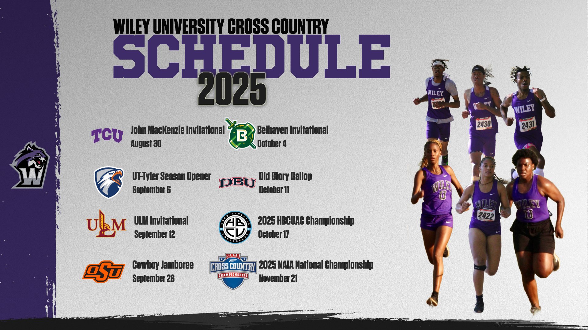 The Wildcats and Lady Wildcats will run eight races in 2025.
