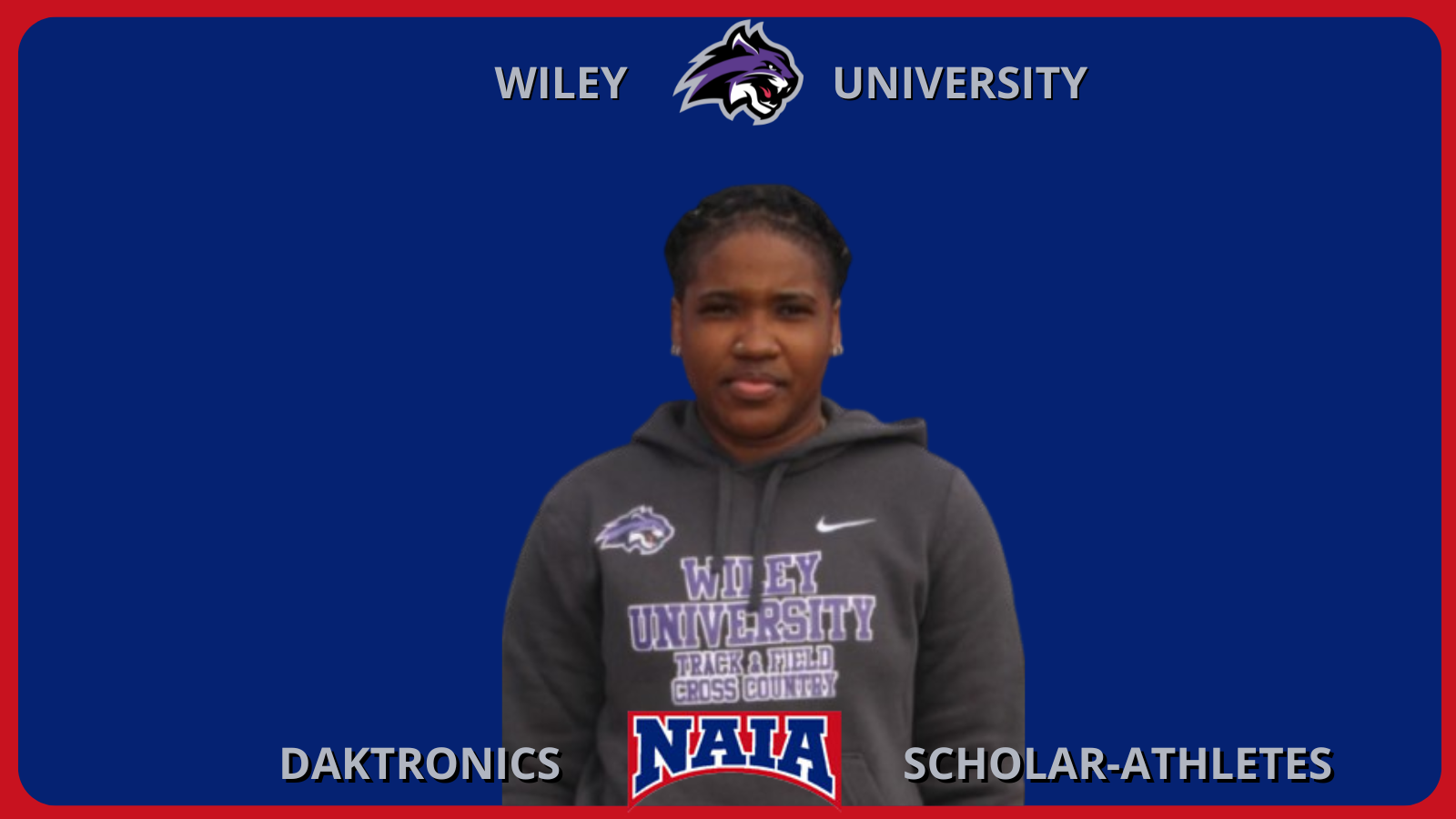 Jean Marie-Farinha maintained a cumulative GPA of 3.5 higher while competing.