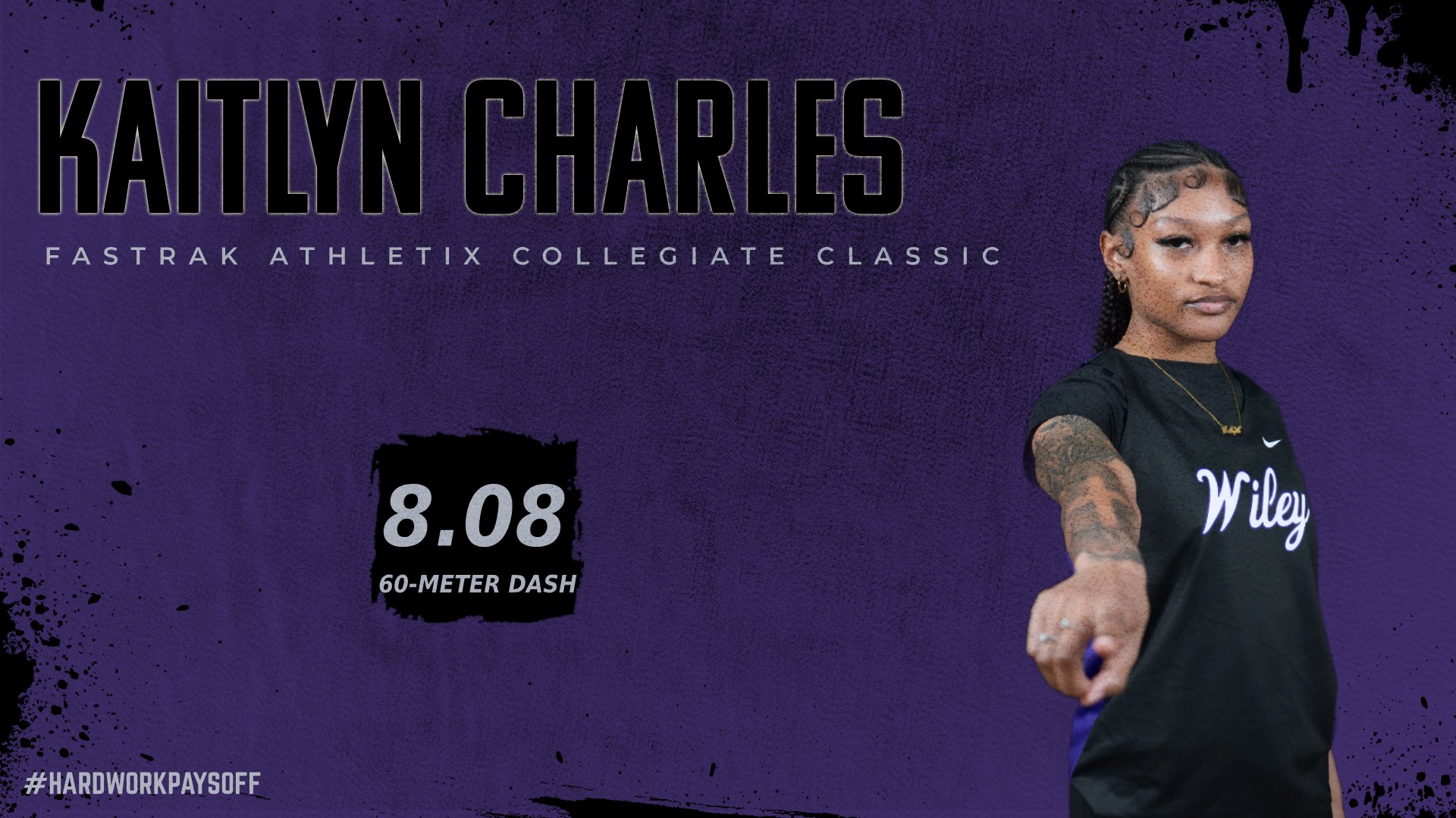 Kaitlyn Charles led the Lady Wildcats in the 60-meter dash.