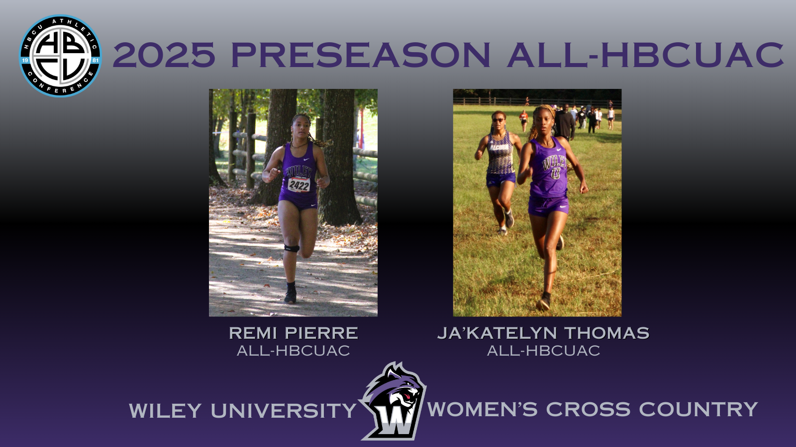 Remi Pierre and Ja'Katelyn Thomas were two of 10 selected to the 2025 Preseason All-HBCUAC Team.